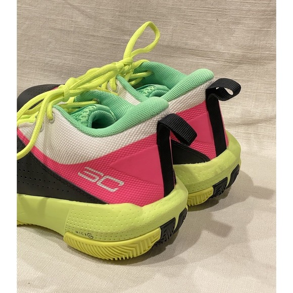 Under Armour Steph Curry SC 3ZER0‎ 4 GS \'WHITE VIS YELLOW\'  Basketball Shoes 6Y main image 1